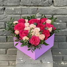 Цветочная композиция из Розы в коробке в Починке