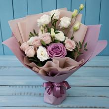 Букет цветов из:  Розы и Лизиантусы #REPLACE_PRED# Починке