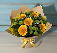 Букет цветов из:  Герберы и Хризантемы в Починке