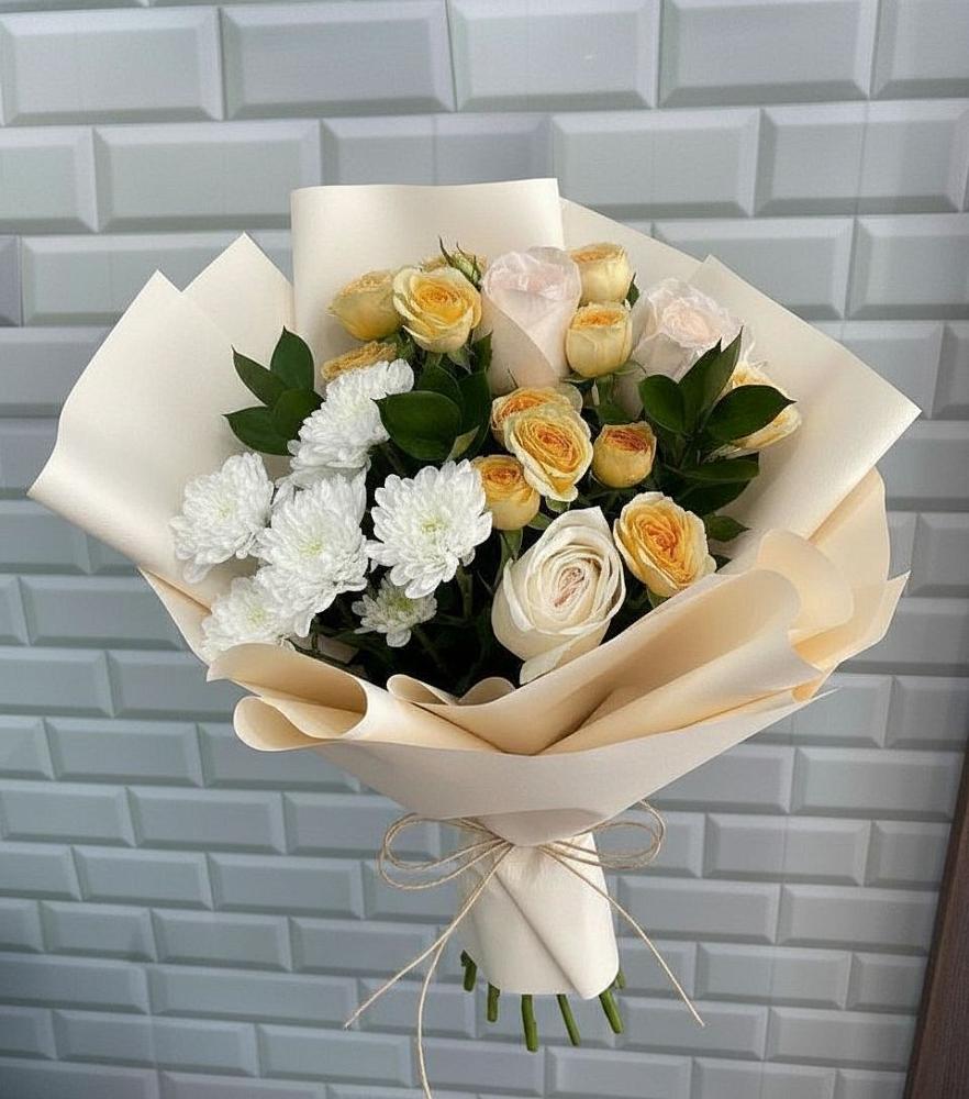 Букет цветов из: Розы и Хризантемы в Починке