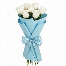 Букет 7 белых роз Проуд в Починке