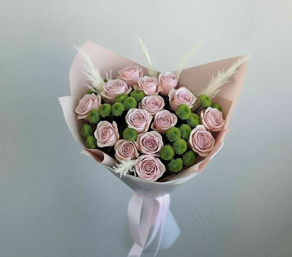 Букет цветов из: Розы и Хризантемы в Починке