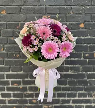Букет цветов из:  Герберы и Хризантемы #REPLACE_PRED# Починке