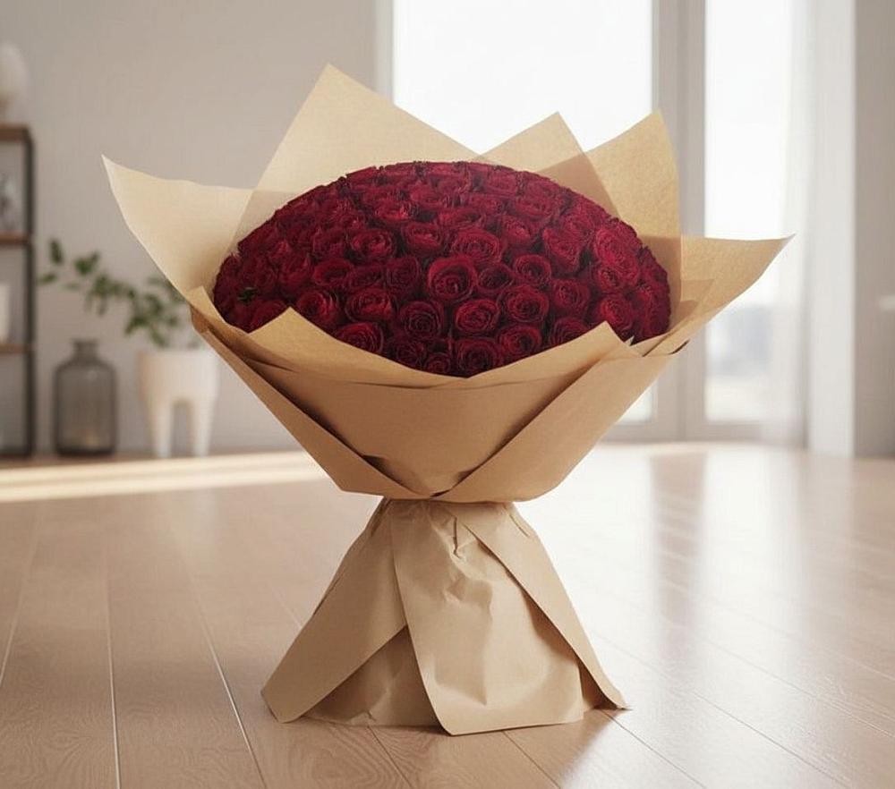 Букет 101 Красная роза в Починке
